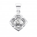 Серебряная подвеска Цветок с фианитами (1PE67314)