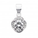 Серебряная подвеска Цветок с фианитами (GP7879)