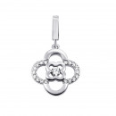 Серебряная подвеска Клевер с фианитами (1PE67810)