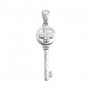 Серебряная подвеска Ключик с фианитами (TP0379)