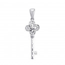 Серебряная подвеска Ключик с фианитами (TP0442)