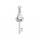 Серебряная подвеска Ключик с фианитами (TP1813)