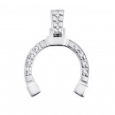 Серебряная подвеска Подкова с фианитами (Г-6048р)