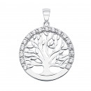 Серебряная подвеска Дерево с фианитами (35009/12/1/17 (с35009))