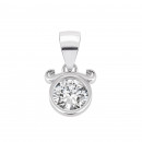 Серебряная подвеска с фианитом (1PE66784)