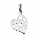 Серебряная подвеска Сердце (073П.Rh)