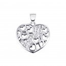 Серебряная подвеска Сердце с фианитами (2P13001)