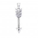 Серебряная подвеска Стрела с фианитам (2P18415)