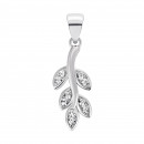 Серебряная подвеска Веточка с фианитами (2P18668)