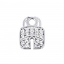 Серебряная Замочек подвеска для серег-конго (ПВ927(зв)с)
