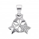 Серебряная подвеска Звезда с фианитами (2P18696)