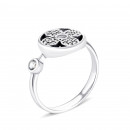 Серебряное кольцо Клевер с фианитами (1490/1р-CZ)