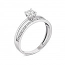 Серебряное кольцо с фианитами (10158)