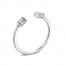 Серебряное кольцо с фианитами (1057К (Ф1).Rh)