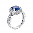 Серебряное кольцо с фианитами (1583/9р-HSPH)
