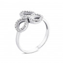 Серебряное кольцо с фианитами (1613/1р-CZ)