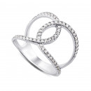 Серебряное кольцо с фианитами (500091-Р)