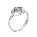 Серебряное кольцо с фианитами (716К.Rh)