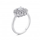 Серебряное кольцо с фианитами (S468r)