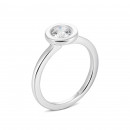 Серебряное кольцо с фианитом (Л-015р)