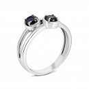 Серебряное кольцо с сапфиром (1742/1р-NSPH)