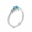 Серебряное кольцо с топазом swiss (Тд0036/топsw-R)