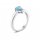 Серебряное кольцо с топазом swiss (Тд0037/топsw-R)