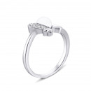 Серебряное кольцо Сердце с фианитами (SD17972)