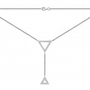 Серебряное колье Геометрия (861Кол.Rh)