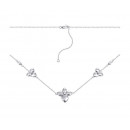 Серебряное колье с фианитами (500828-Кл.Р)