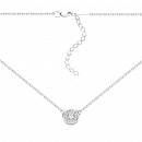 Серебряное колье с фианитами (86039б)