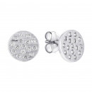 Серебряные пуссеты с фианитами (1EA81500)