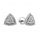 Серебряные пуссеты с фианитами (2305/1р-CZ)