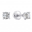Серебряные пуссеты с фианитами (2644/9р-CZ)