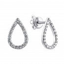 Серебряные пуссеты с фианитами (929033б)