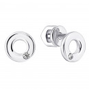 Серебряные пуссеты с фианитами (СВ1838)