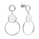 Серебряные серьги-подвески (СК2007)