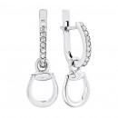 Серебряные серьги-подвески с фианитами (2197/1р-CZ)