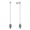 Серебряные серьги-подвески с фианитами (82061б*)