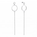 Серебряные серьги-подвески (СК2008)