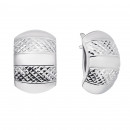 Серебряные серьги с алмазной гранью (02896-10/12/3)