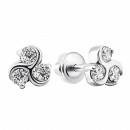 Серебряные пуссеты с фианитами (2627/9р-CZ)