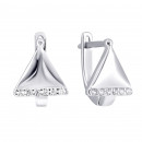 Серебряные серьги с фианитами (2E29758) 