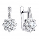 Серебряные серьги с фианитами (920057б)