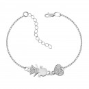 Серебряный браслет Девочка с фианитами (75079б)