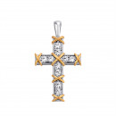 Серебряный крестик с фианитами (500874-Кр.РЗ л.к)