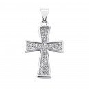 Серебряный крестик с фианитами (PPS1284-P)