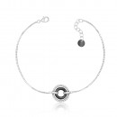 Серебряный браслет с керамикой и фианитами (SB1278-B-B/12/1)