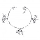 Серебряный браслет с подвесками (BCHXD000011-B/12)