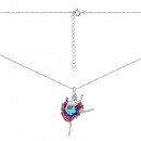 Серебряное колье с эмалью и фианитами (12159P-K/12/3612)